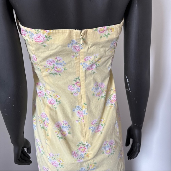 Ralph Lauren Yellow Floral Halter Dress | Size 8 - Picture 4 of 8